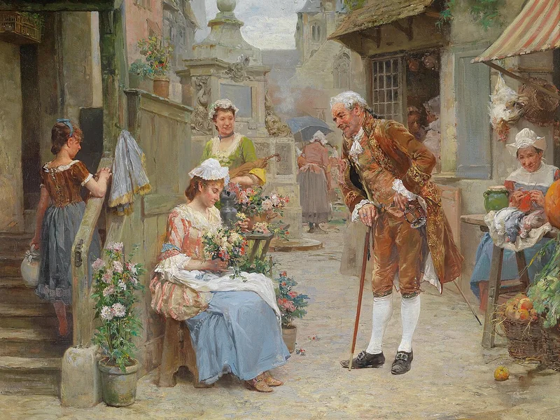 1845-François-Adolphe Grison - La fioraia